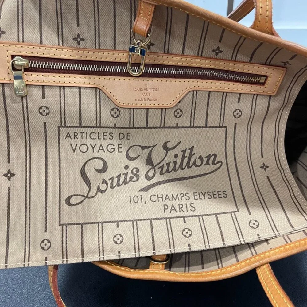 Louis Vuitton Neverfull MM Monogram with Pouch (JB1319)